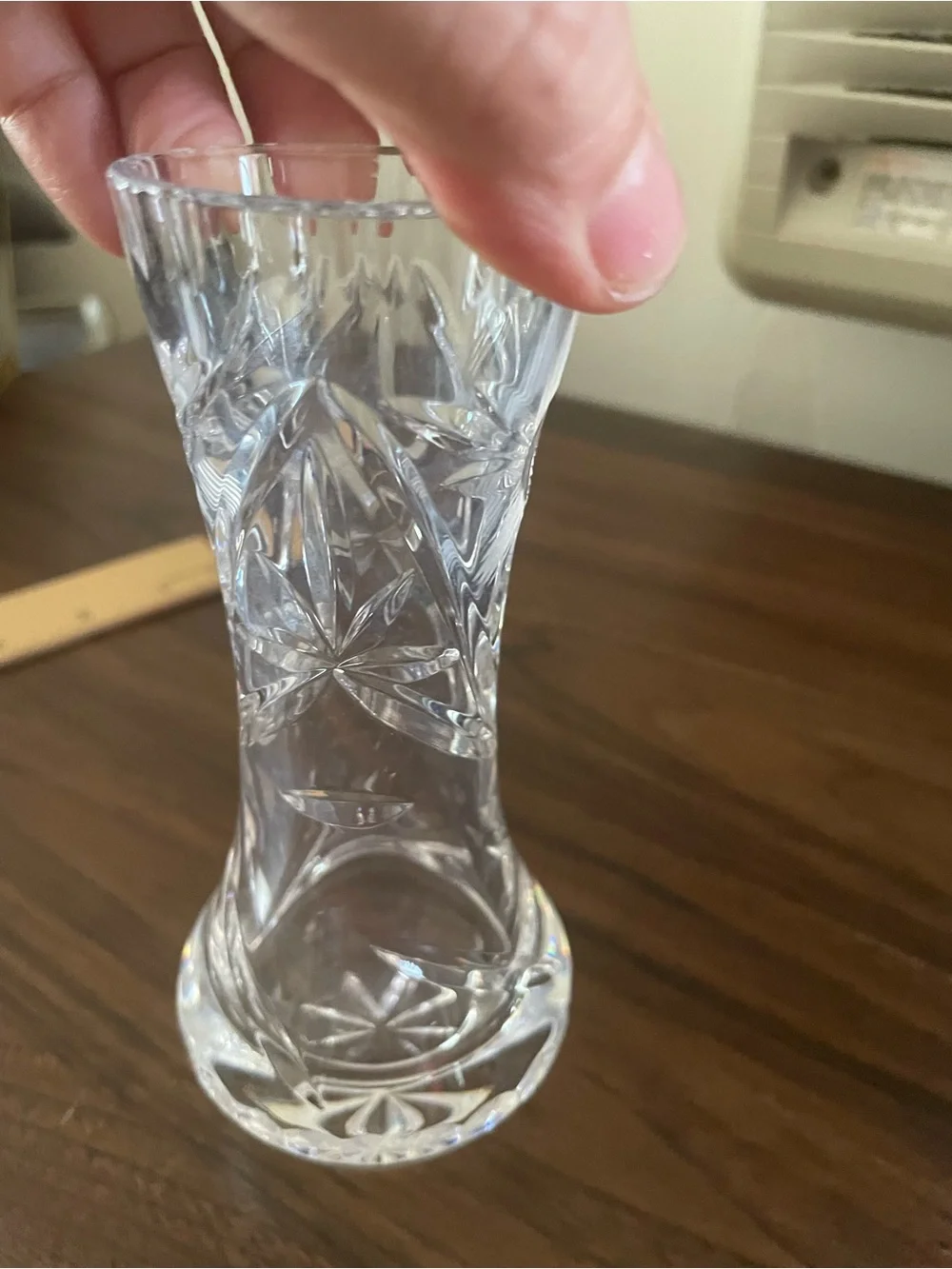 Clear Cut Crystal Bud Vase - Clear